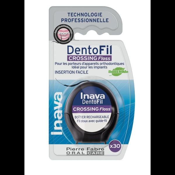 DENTOFIL Crossing Floss - fil dentaire pour appareils ortho ou implants