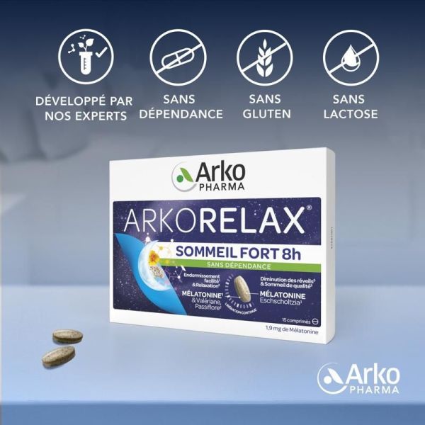Arkorelax® Sommeil Fort 8H - 30 comprimés