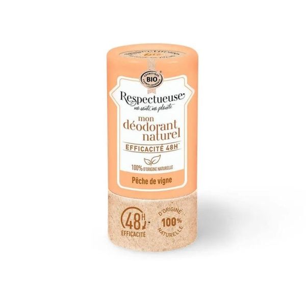 Respectueuse Mon Déodorant Naturel Pêche de Vigne Bio - 50 g