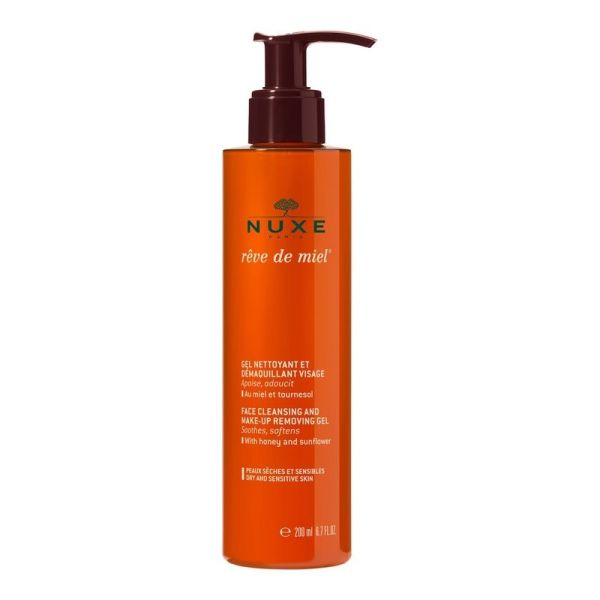 REVE DE MIEL Gel nettoyant et démaquillant visage - 200 ml