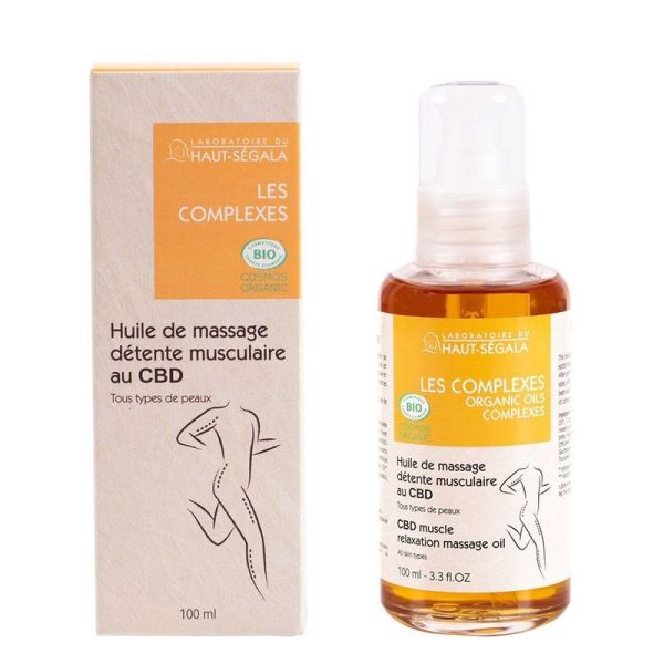 Huile de massage détente musculaire au CBD - 100ml