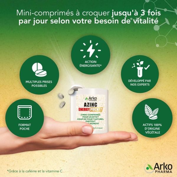 Azinc Energy Pocket - 60 comprimés