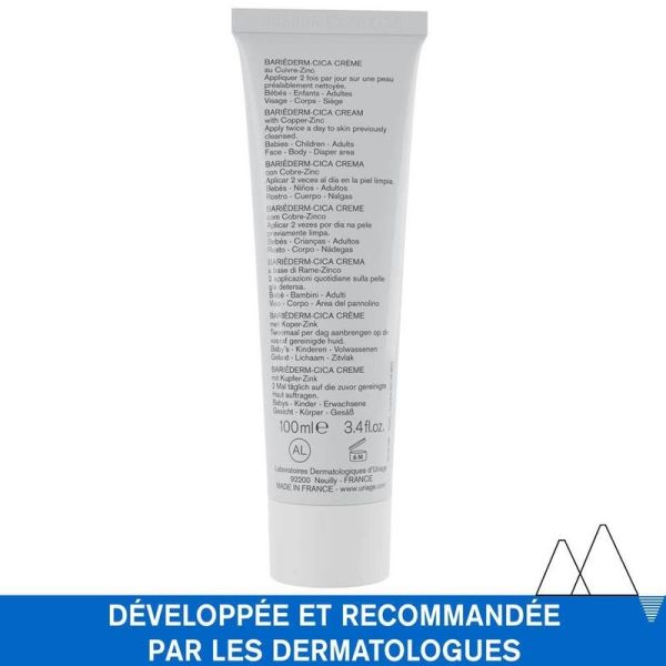 Bariéderm CICA+ Crème Réparatrice  - Marques Cicatricielles - 100 ml