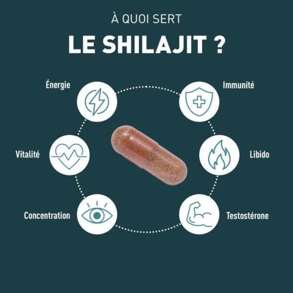 Shilajit 1000 mg - 60 gélules