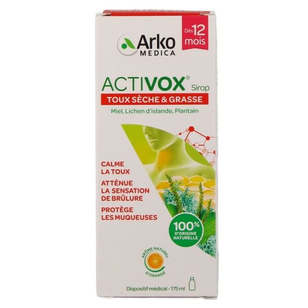 Sirop toux sèche et grasse dès 1 an orange - 175 ml