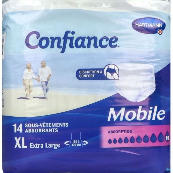 Confiance Mobile Slip Absorbant - XL - 14 unités
