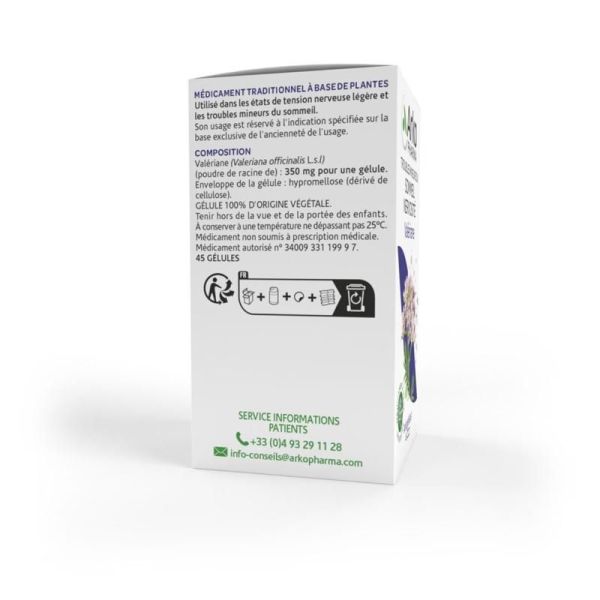 Arkogélules Valériane, gélule - 45 gélules
