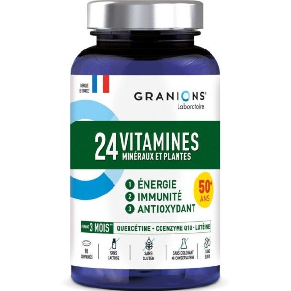 24 Vitamines Minéraux et Plantes - 90 comprimés