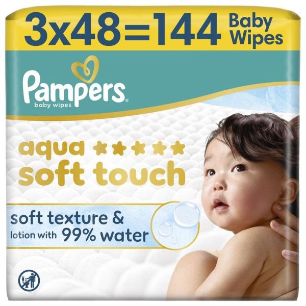 Lingette Harmonie Aqua Soft Touch - 3 paquets de 48 unités