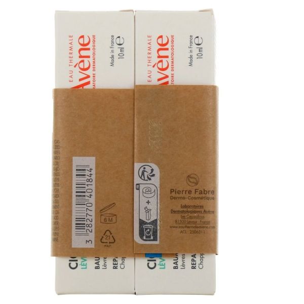 -Baume Réparateur Duo - Lèvres Gercées et Irritées CICALFATE + - 2 x 10 ml