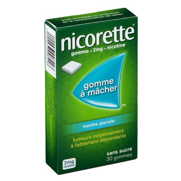 Gomme Nicorette Menthe Glaciale - 30 gommes