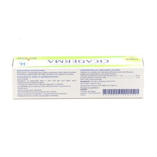 Cicaderma pommade homéopathique Boiron