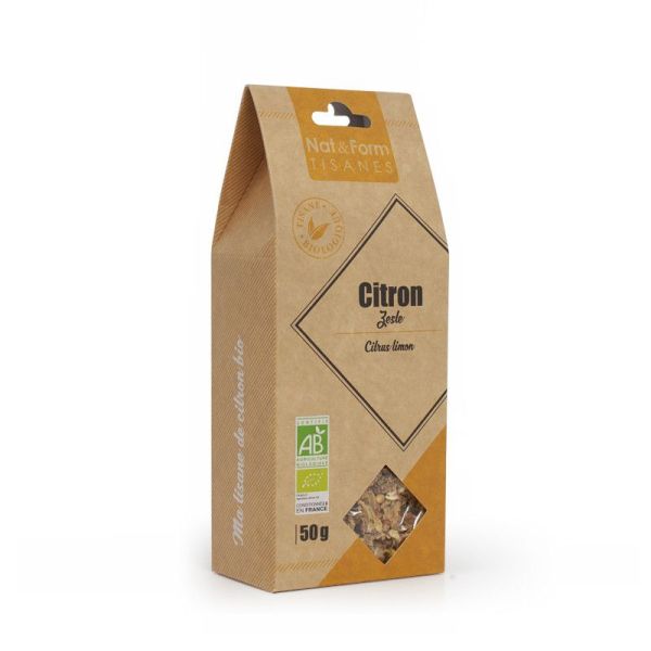 Nat & Form Tisane Zeste De Citron Bio - 50 Gr