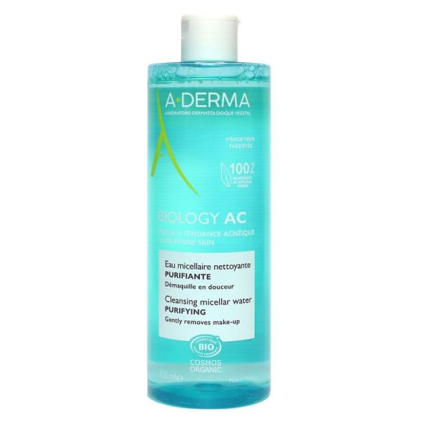 A-Derma Biology AC Eau Micellaire Nettoyante Purifiante Bio - 400 ml