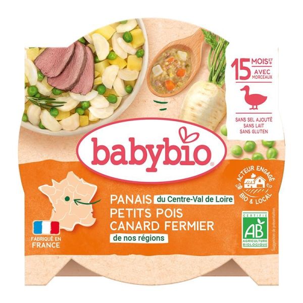 Menus Panais du Centre-Val de Loire Petits pois Canard fermier de nos Régions - 260g