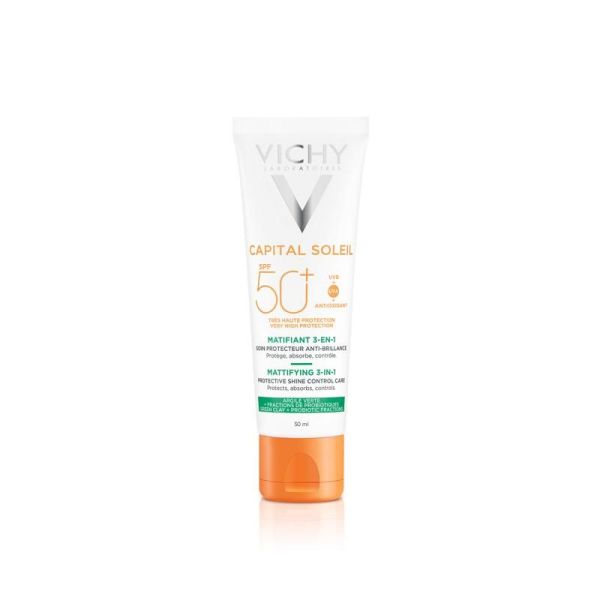 CAPITAL SOLEIL Soin Matifiant 3-en-1 SPF 50+ - 50ml