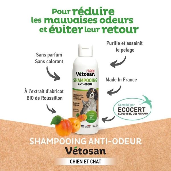 Vétosan Shampooing Anti-odeur - 200ml