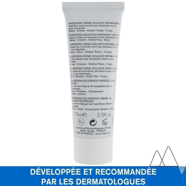 Crème isolante réparatrice Bariéderm - 75 ml
