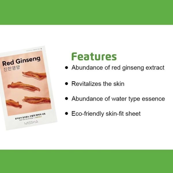 Airy Fit Face Mask with Red Ginseng - 19 ml