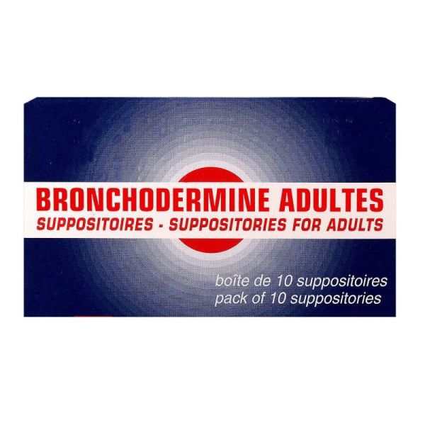 BRONCHODERMINE ADULTES - 10 suppositoires