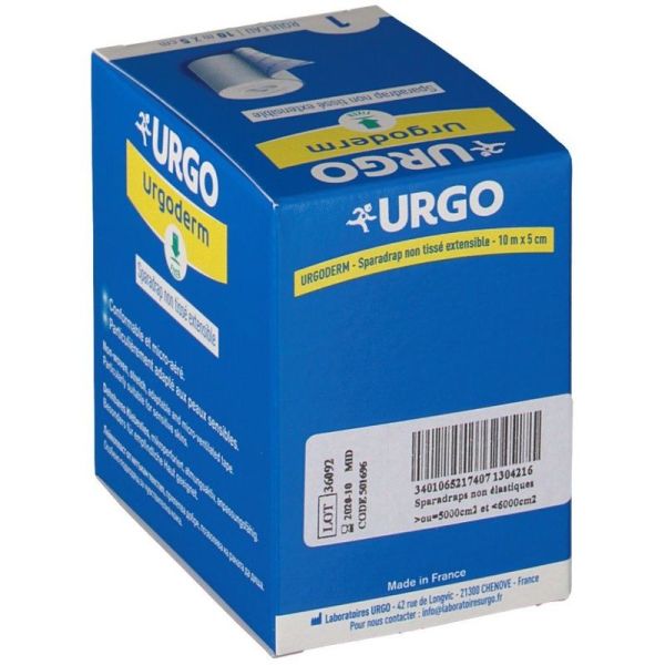 Urgoderm sparadrap non tissé extensible - 10m x 5cm