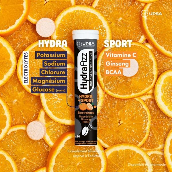 Hydra Sans Sucre Fruits Rouges - 16 comprimés effervescents