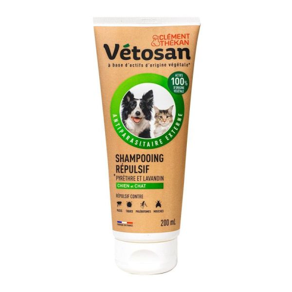 Clément Thékan Vétosan Shampooing Répulsif Chien et Chat - 200ml