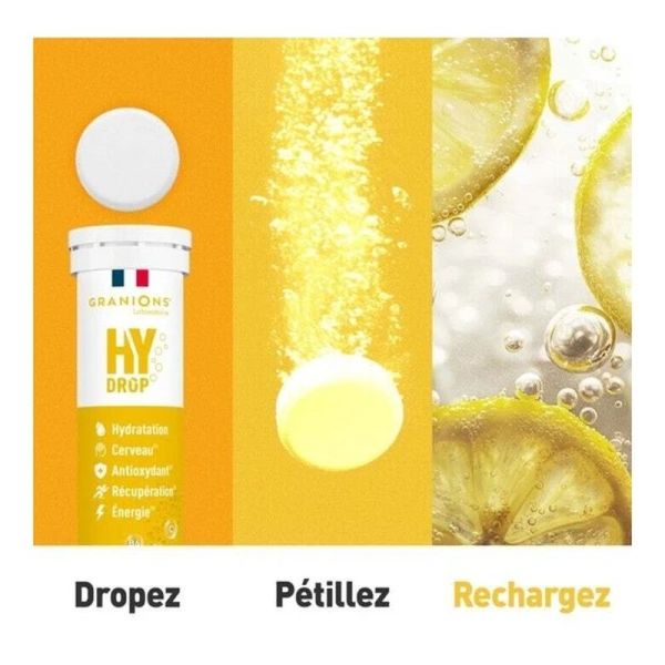 HYDROP - Hydratation Électrolytes Pêche - 20 comprimés