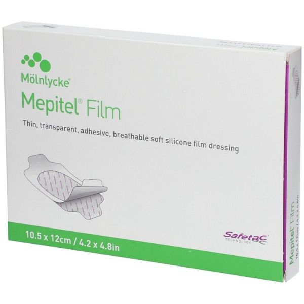 Mepitel Film Pansement Adhésif Microadhérent Transparent - 10,5cm x 12cm