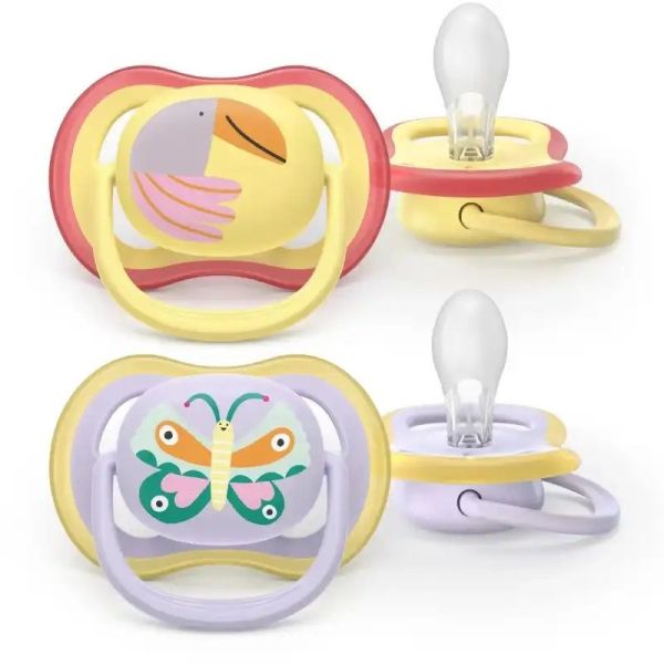 Ultra Air Sucettes orthodontiques - De 6 à 18 Mois - 2 sucettes