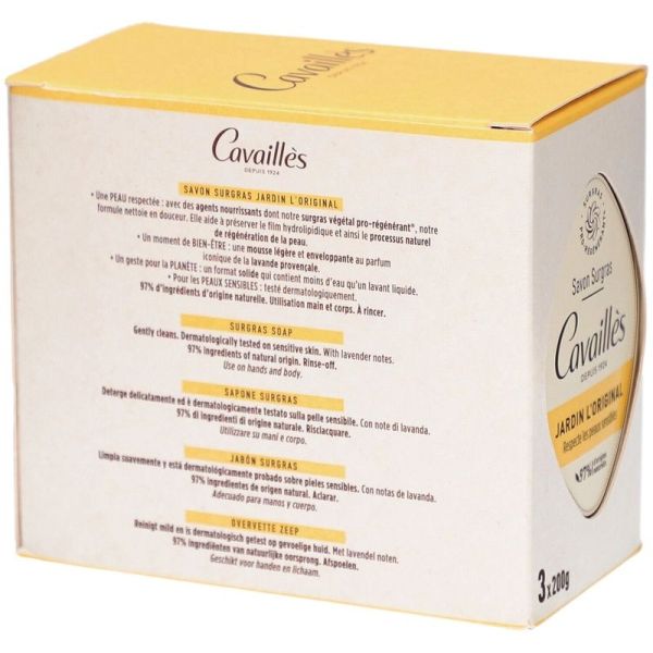 Savon surgras Jardin l'Original - 3 x 200 g