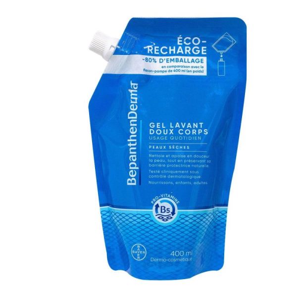 BepanthenDerma Gel lavant doux corps - Éco-recharge - 400ml