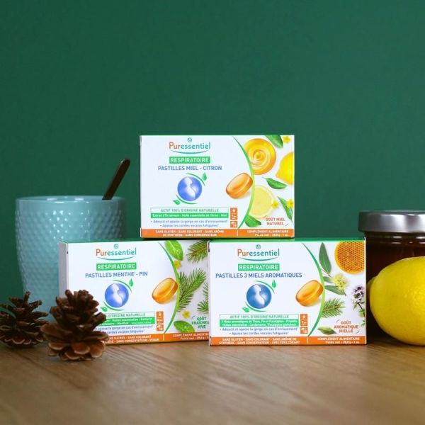 Respiratoire / Resp OK® Pastilles Respiratoire aux 3 miels aromatiques - 18 pastilles