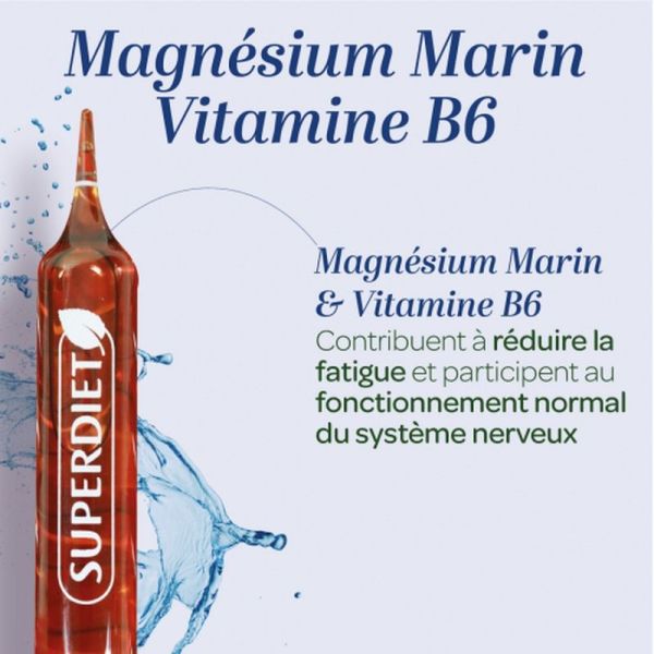 Magnésium marin et Vitamine B6 - 20 ampoules