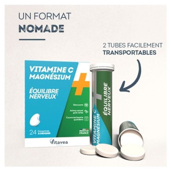 Vitamine C + Magnésium - 24comprimés