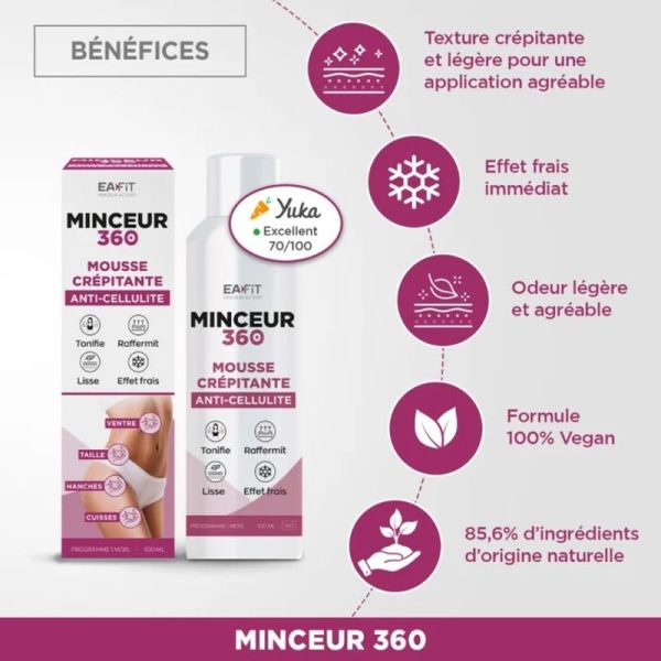 Mousse Crépitante Anti-Cellulite Minceur 360 - 100 ml