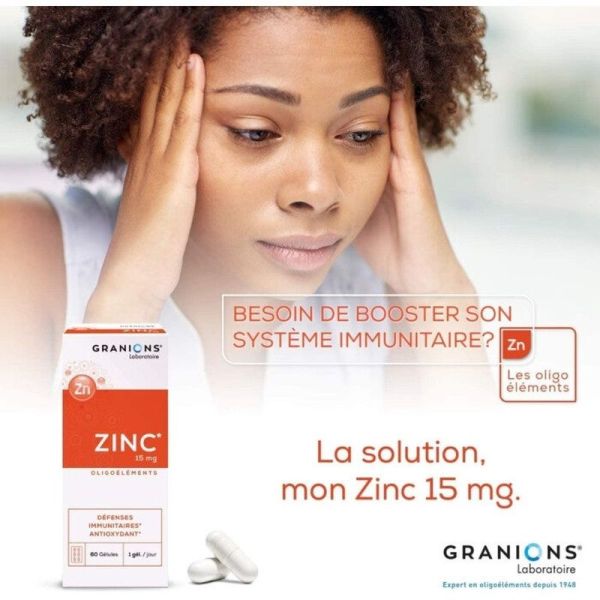 Zinc 15 mg - 60 gélules