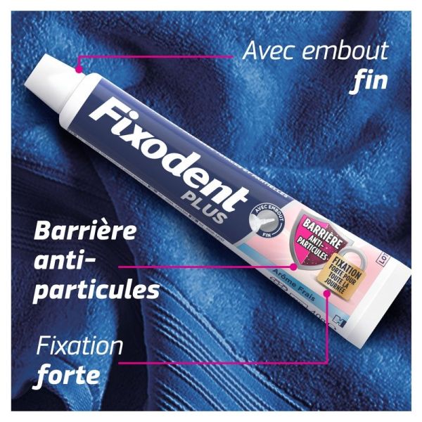 Crème Adhésive pour Prothèses Barrière Anti-Particules + Fixation Forte pour toute la journée - 40 g