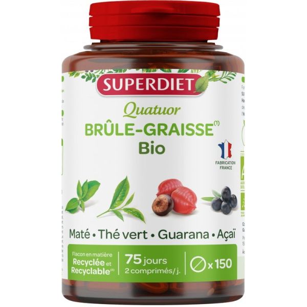 Quatuor Brûle-graisse Bio - 150 comprimés
