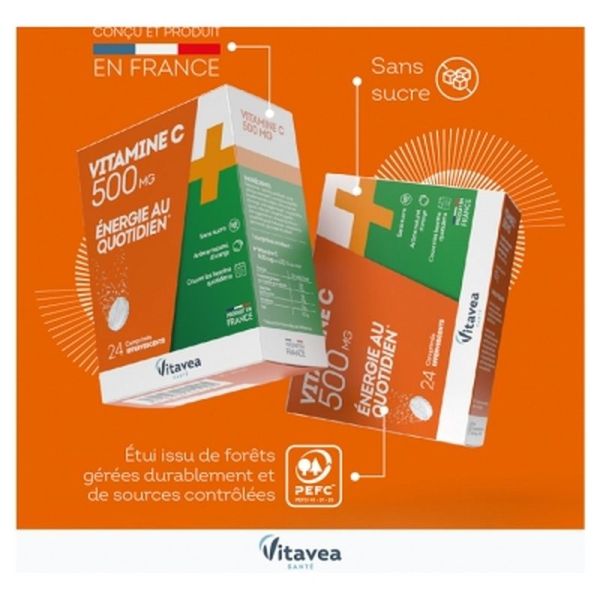 Vitamine C 500 Effervescent - 24 comprimés