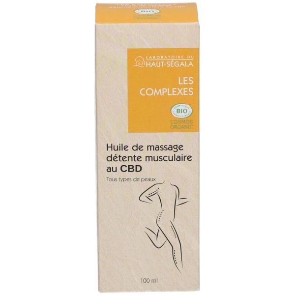 Huile de massage détente musculaire au CBD - 100ml