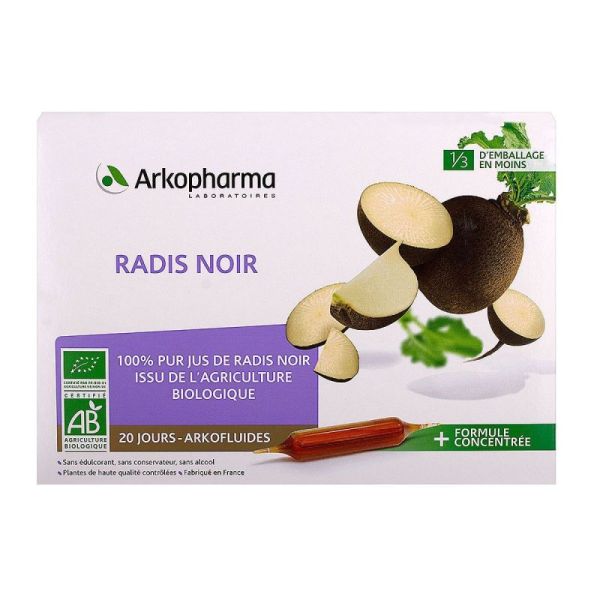 Arkofluide Radis Noir - 20 ampoules