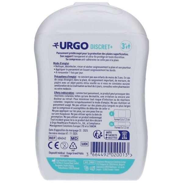 Discret+ pansements transparents - 30 pièces