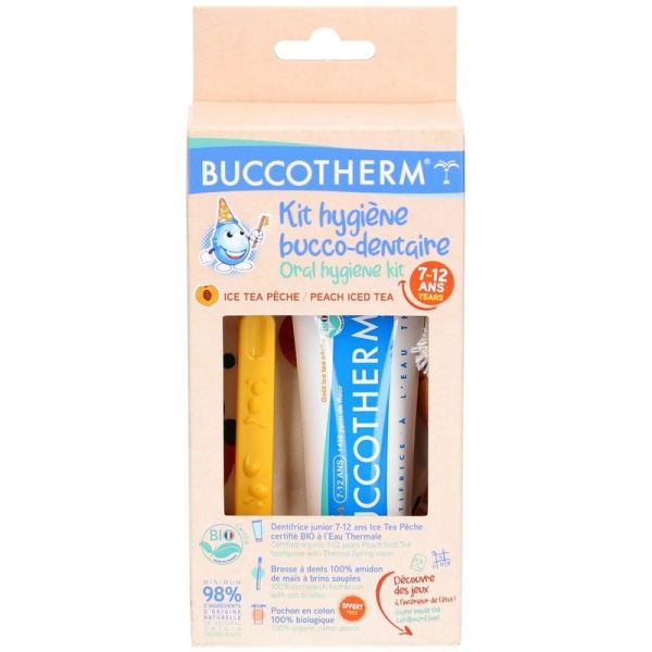 Kit hygiène bucco-dentaire junior Ice Tea Pêche