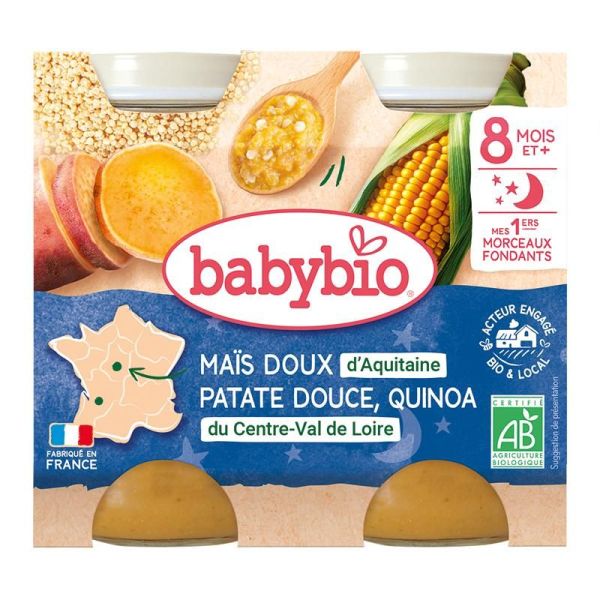 Menus Du Soir Maïs doux d'Aquitaine Patate douce Quinoa - 2x200g