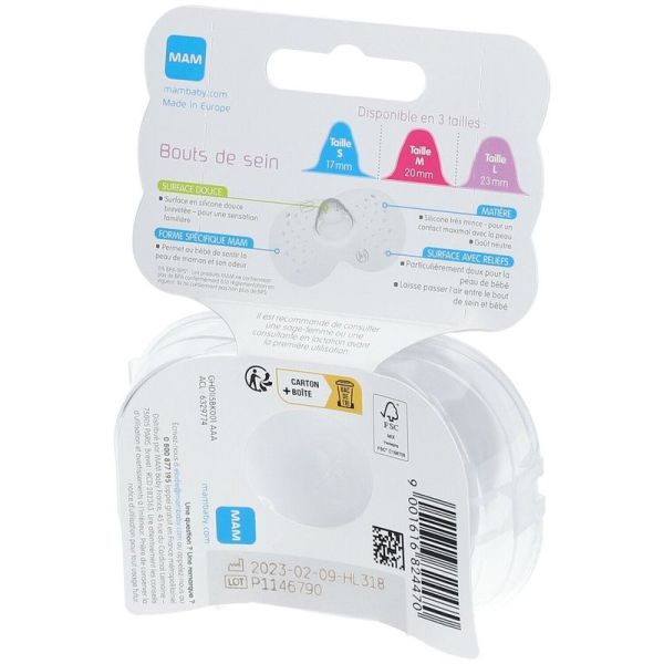 Bout de Sein Silicone M - 2 unités