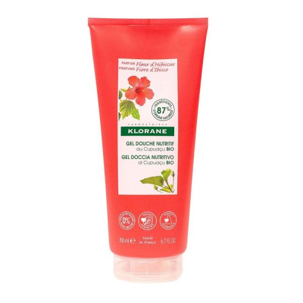 Klorane Gel Douche Nutritif au Cupuaçu Bio Fleur d'Hibiscus - 200 ml