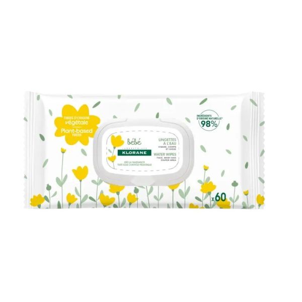 Lingettes nettoyantes à l'eau
