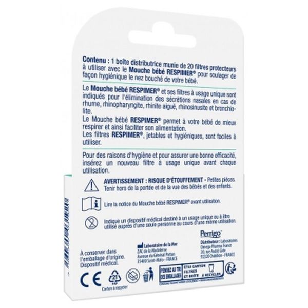Filtres protecteurs pour mouche bébé - 20 unités