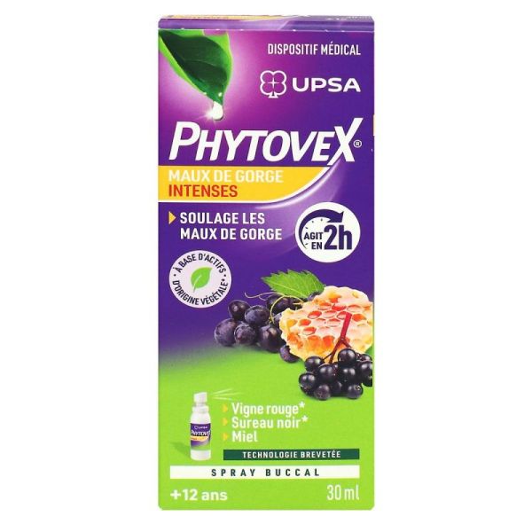 UPSA Phytovex Maux de Gorge Intenses Spray Buccal - 30 ml